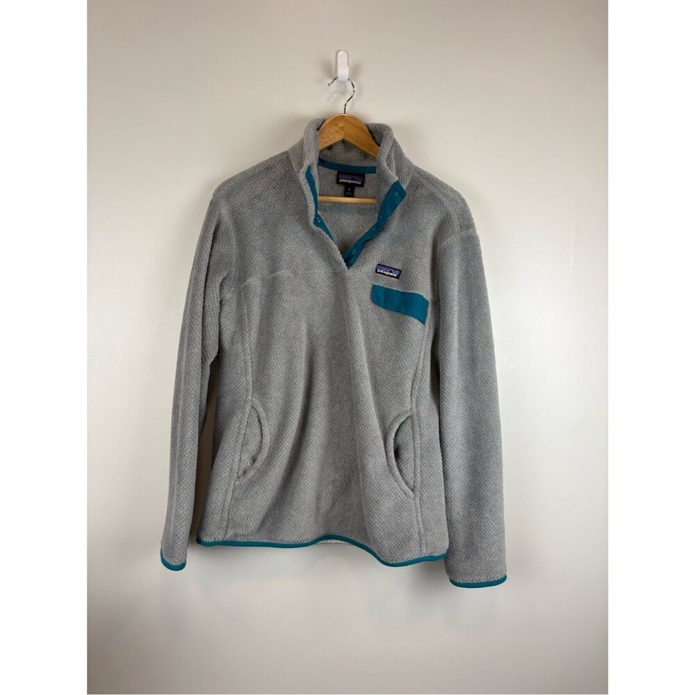 Patagonia Women's Re-Tool Snap-T® Pullover Style 25442 Size XL Grey Blue
